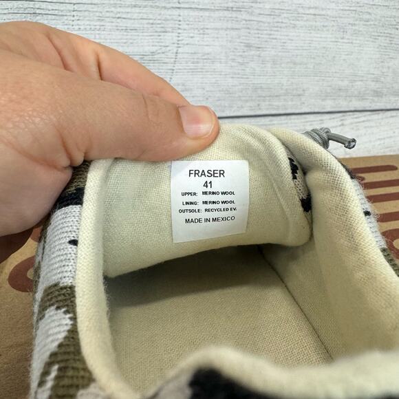 Woolloomooloo Men's Fraser ll Merino Wool Camo Slip On Sneakers Size 8-8.5 - Picture 8 of 12